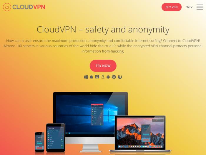 CloudVPN регистрация
