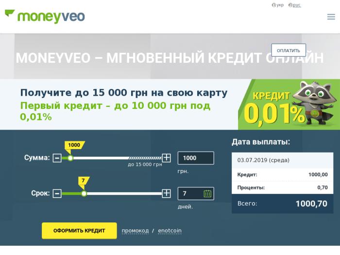 Moneyveo регистрация