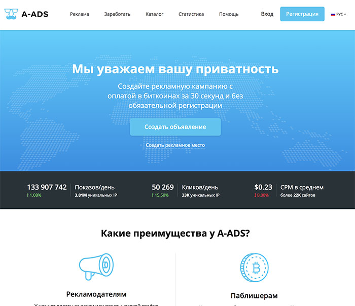 A-ads.com регистрация
