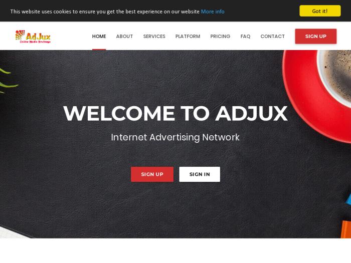 Adjux регистрация